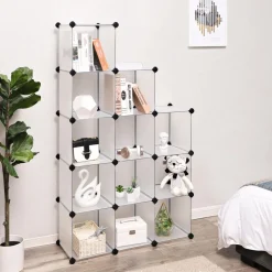 Outlet SONGMICS Bibliothèque 8 casiers blanc