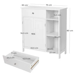 Best Sale SONGMICS Bibliothèque 4 niveaux Brun Vintage Noir