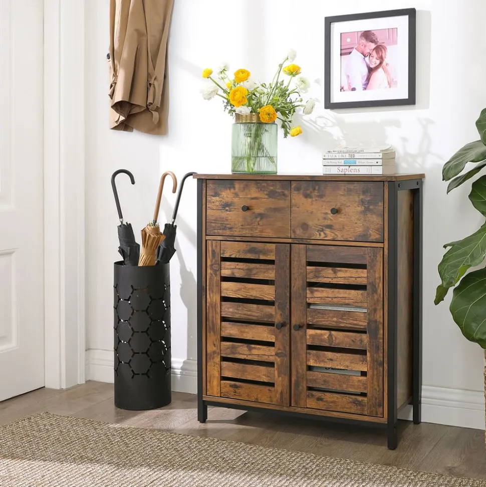 Clearance SONGMICS Bibliothèque 6 niveaux Marron Rustique + Noir