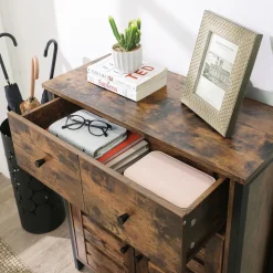 Clearance SONGMICS Bibliothèque 6 niveaux Marron Rustique + Noir