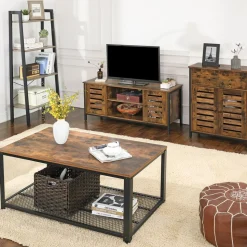 Clearance SONGMICS Bibliothèque 6 niveaux Marron Rustique + Noir