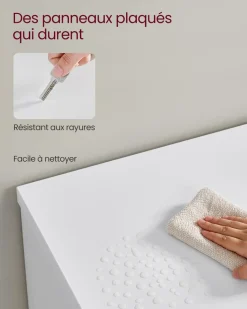 Outlet SONGMICS Bibliothèque 4 niveaux Blanc