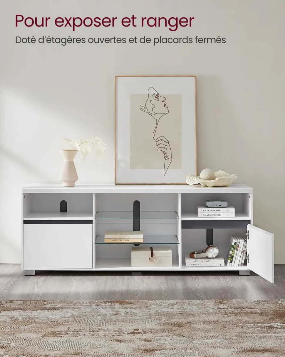 Outlet SONGMICS Bibliothèque 4 niveaux Blanc