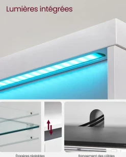 Outlet SONGMICS Bibliothèque 4 niveaux Blanc