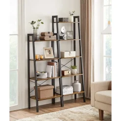 Online SONGMICS Bibliothèque 5 niveaux industriel Brun Vintage Noir