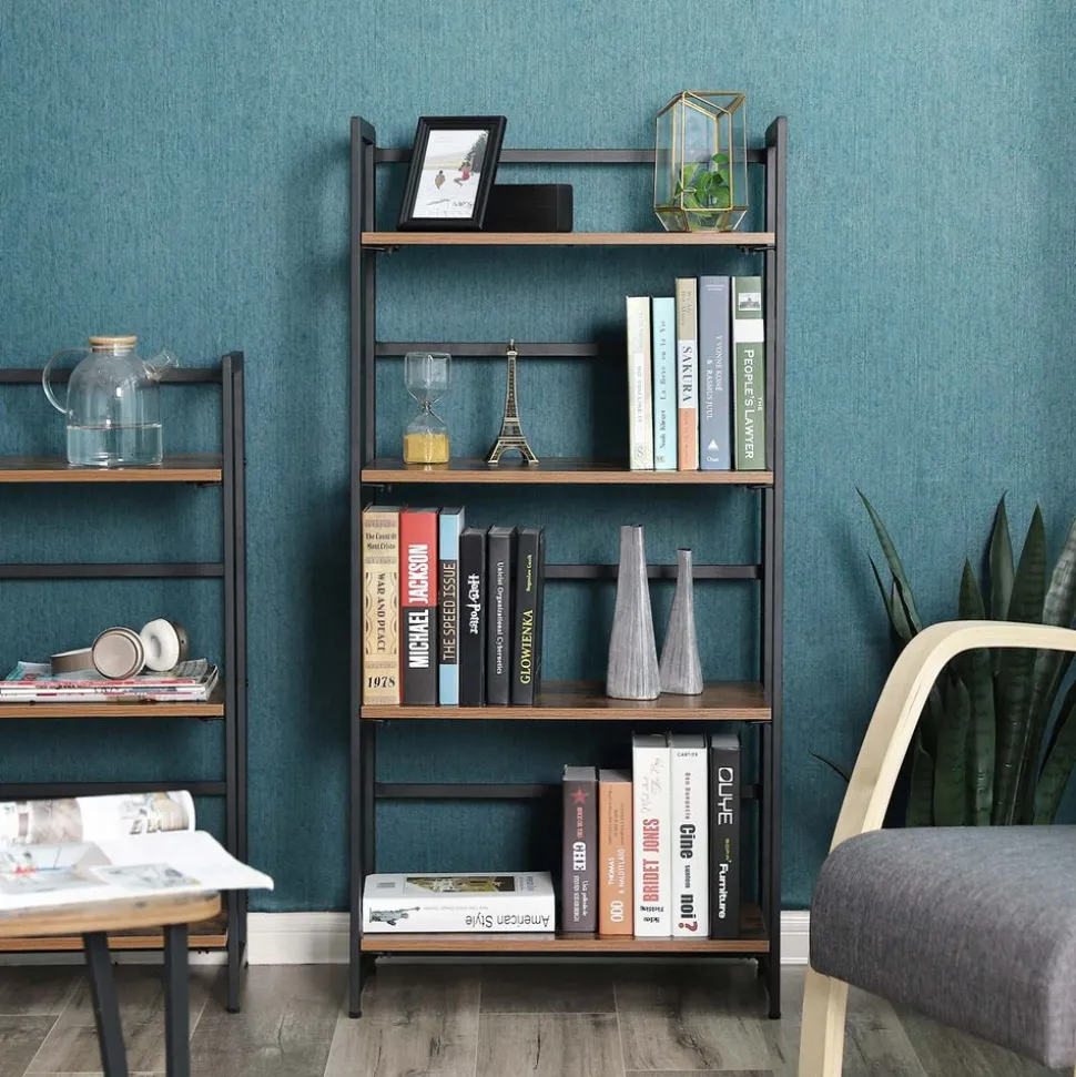 Hot SONGMICS Bibliothèque 4 niveaux industriel