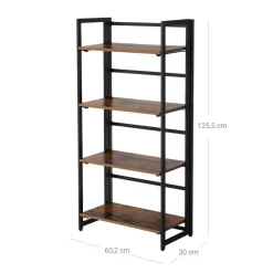 Hot SONGMICS Bibliothèque 4 niveaux industriel