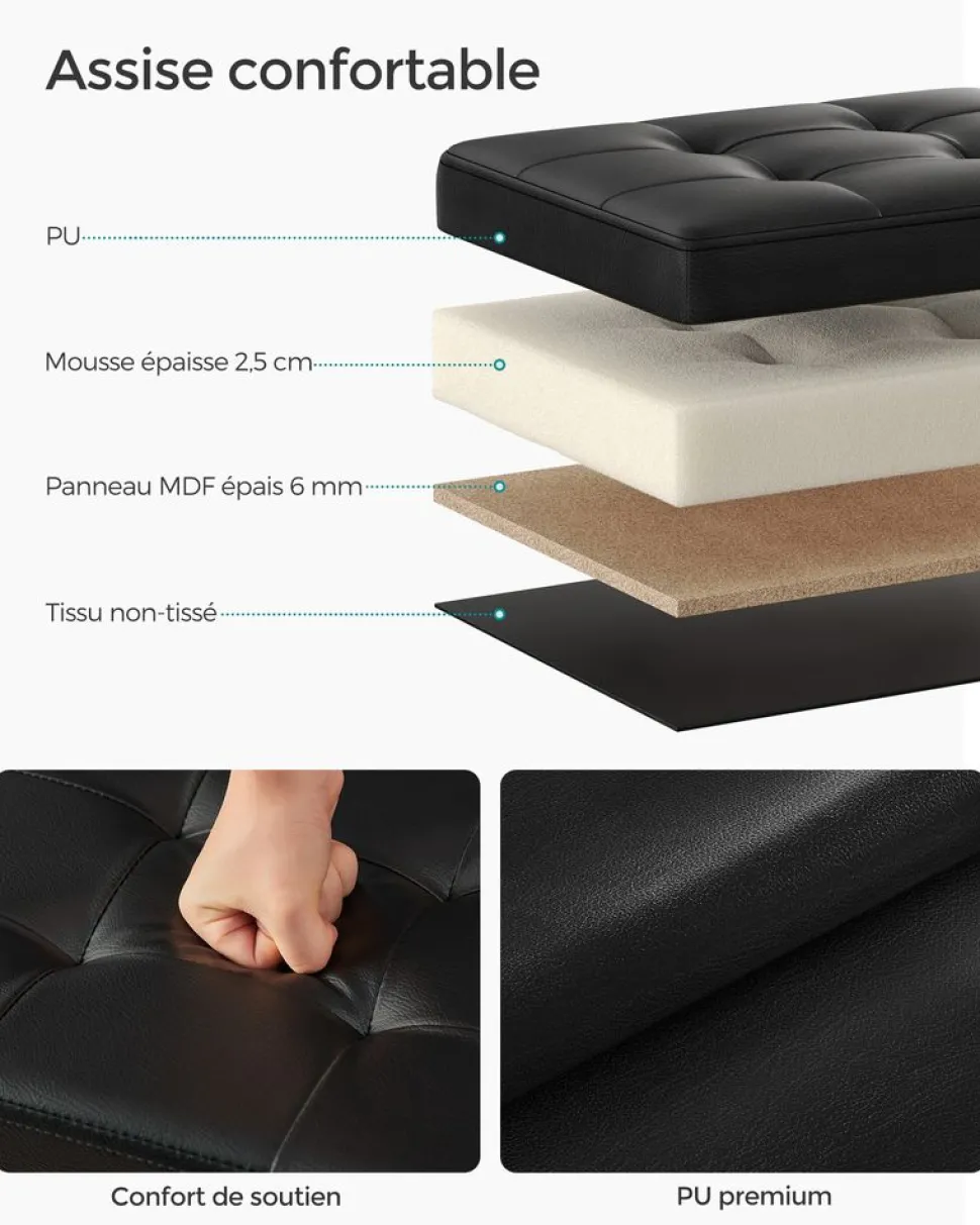 New SONGMICS Bibliothèque 5 niveaux noir et gris