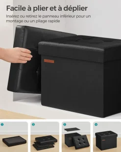 New SONGMICS Bibliothèque 5 niveaux noir et gris