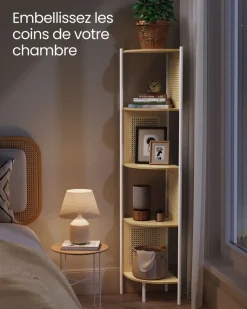 Clearance SONGMICS Bibliothèque arbre avec étagères à 5 niveaux blanc nuage