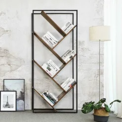 Best Sale SONGMICS Bibliothèque arbre industriel Marron Rustique