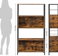 Outlet SONGMICS Bibliothèque cases industriel Noir