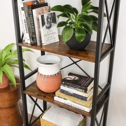 Best Sale SONGMICS Bibliothèque design X Noir