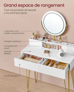 Hot SONGMICS Bibliothèque enfant jaune et noir Blanc