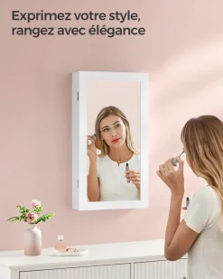 Clearance SONGMICS Bibliothèque moderne grège Blanc