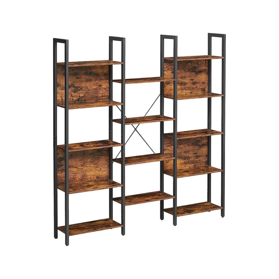 Fashion SONGMICS Bibliothèque zigzag blanc