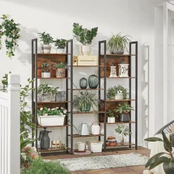 Fashion SONGMICS Bibliothèque zigzag blanc