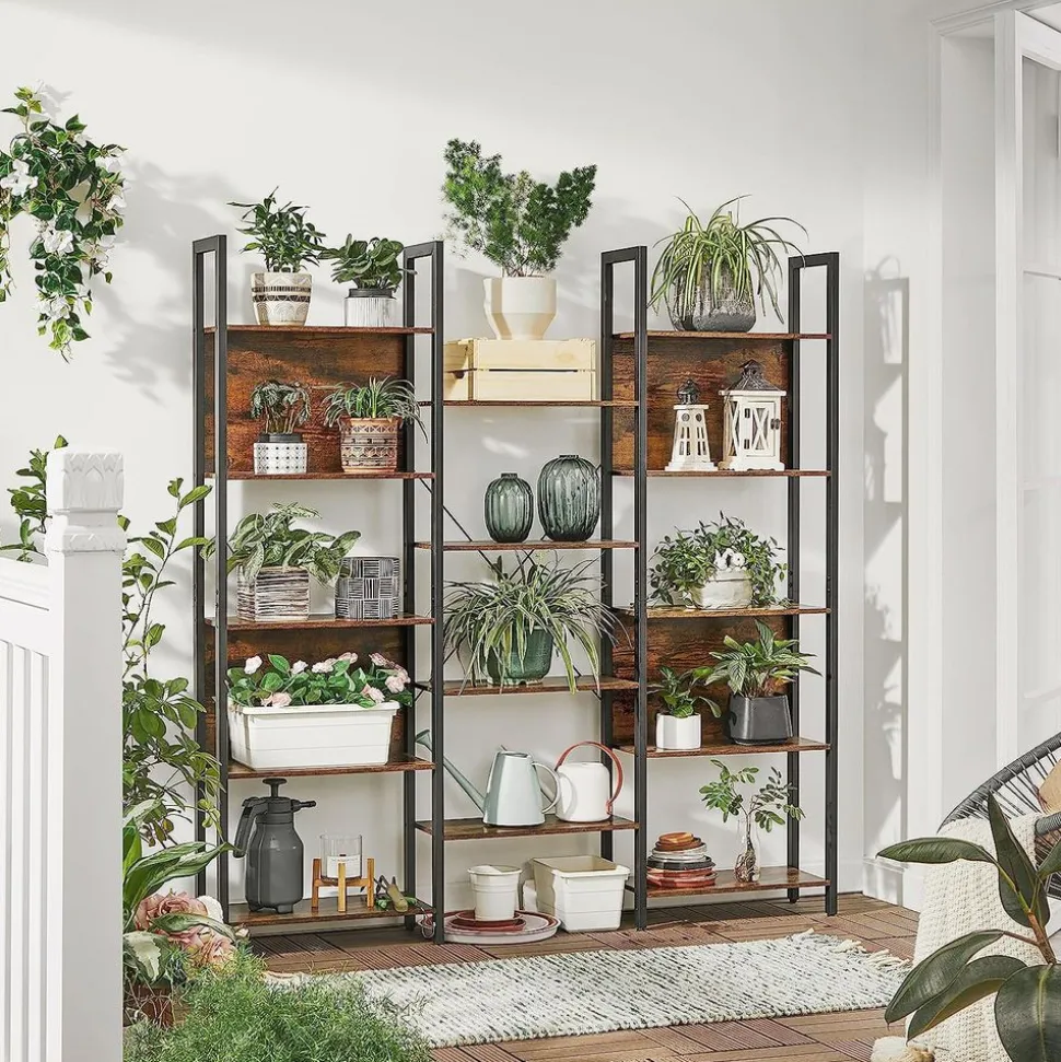 Fashion SONGMICS Bibliothèque zigzag blanc