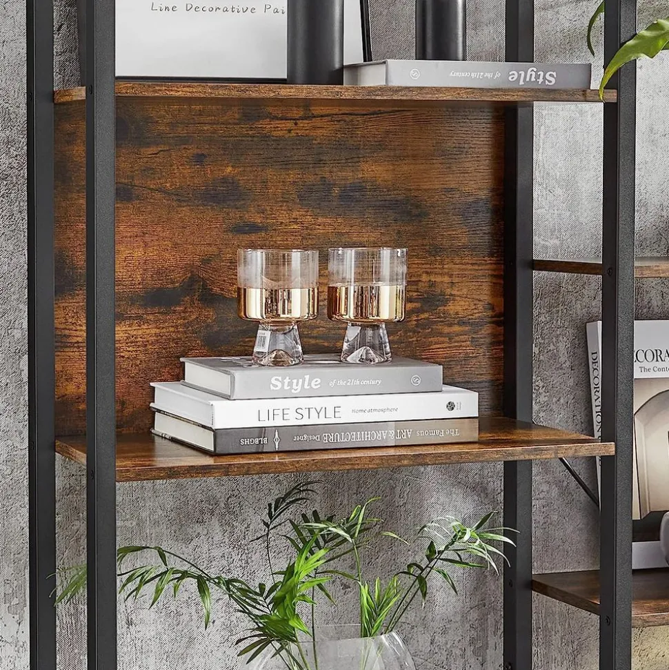 Fashion SONGMICS Bibliothèque zigzag blanc