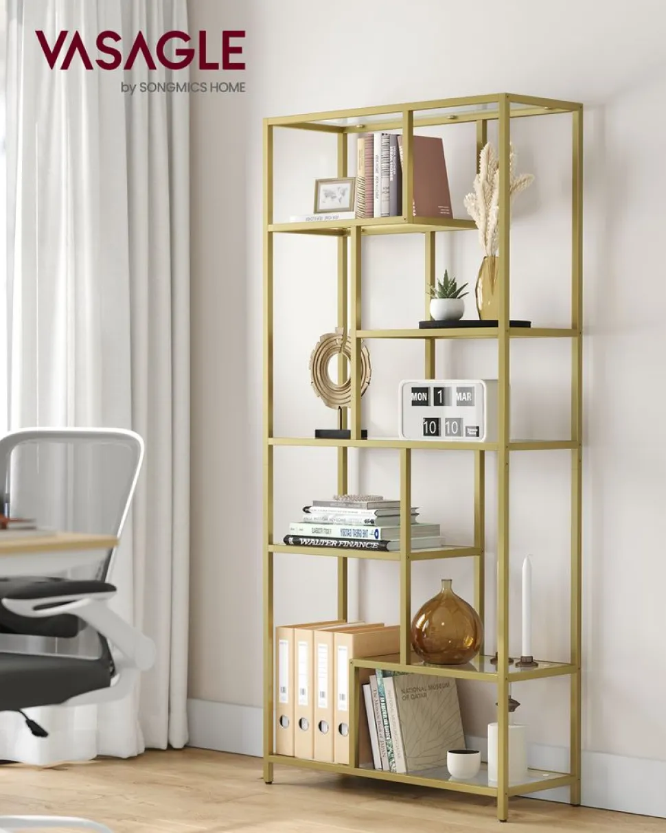 Best SONGMICS Bibliothèque zigzag rustique Brun Vintage Noir