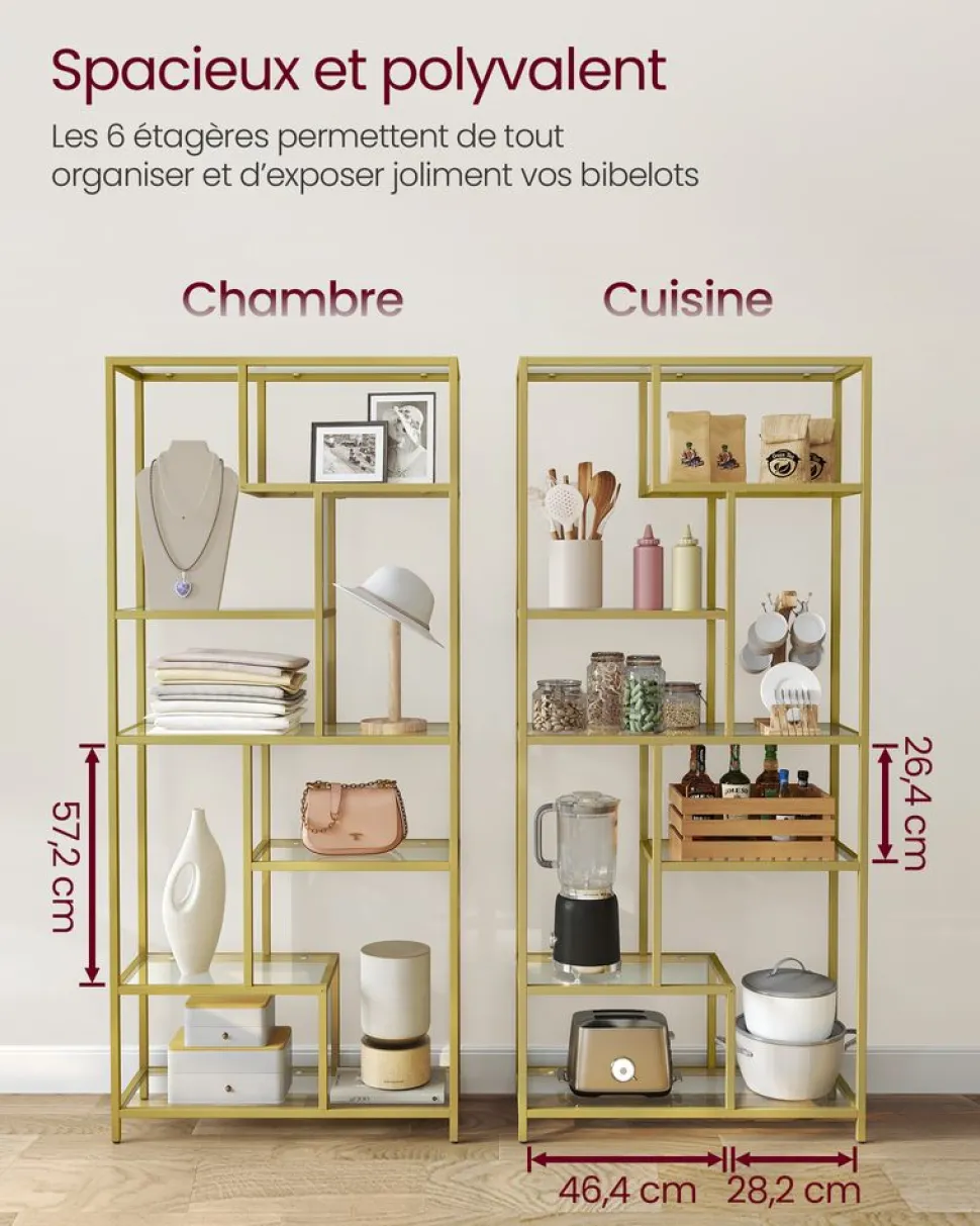 Best SONGMICS Bibliothèque zigzag rustique Brun Vintage Noir