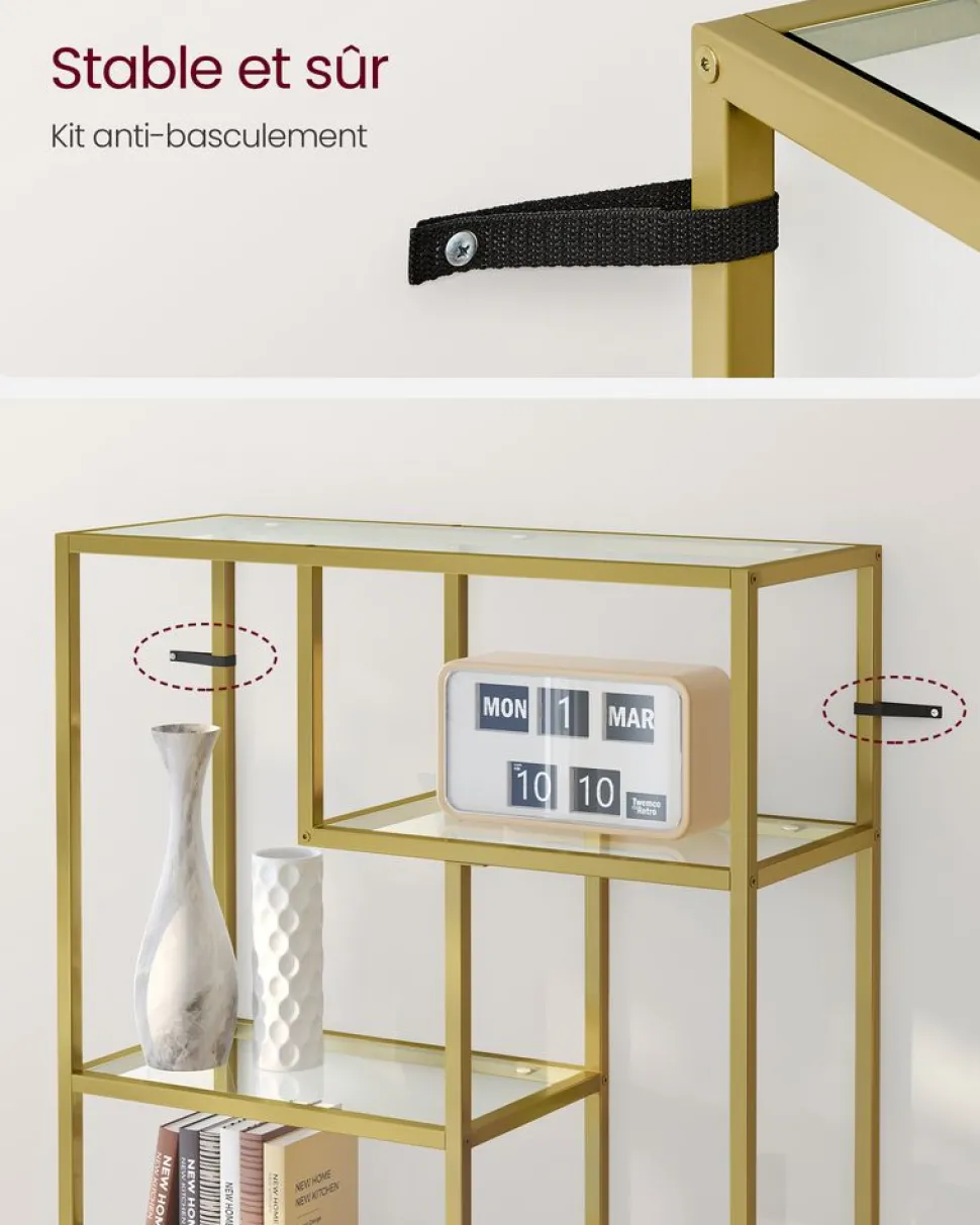 Best SONGMICS Bibliothèque zigzag rustique Brun Vintage Noir