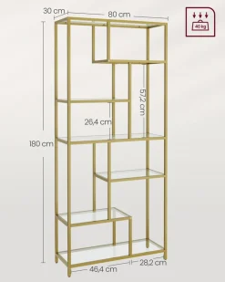 Best SONGMICS Bibliothèque zigzag rustique Brun Vintage Noir