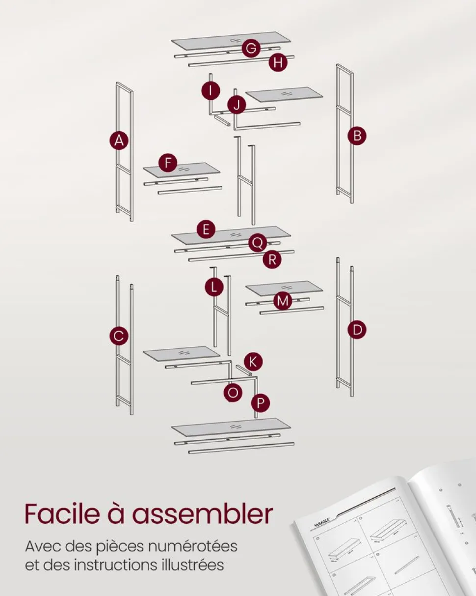 Best SONGMICS Bibliothèque zigzag rustique Brun Vintage Noir