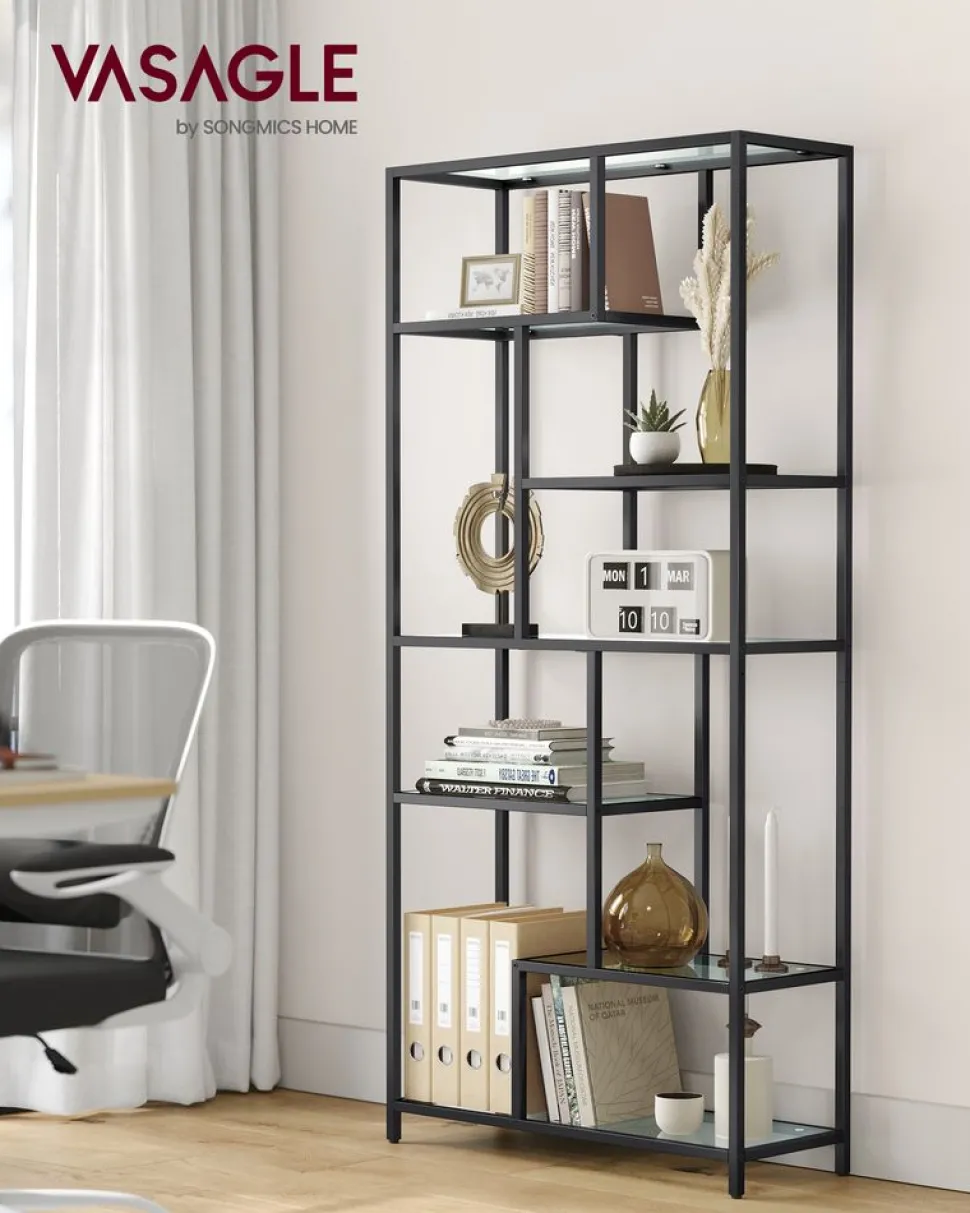 Best SONGMICS Bibliothèque zigzag rustique Brun Vintage Noir