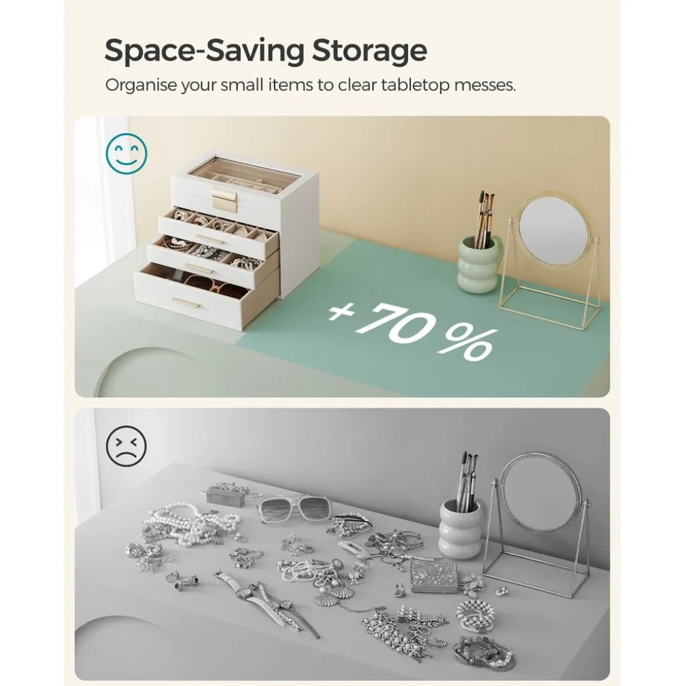 Shop SONGMICS Boîte à bijoux 4 niveaux