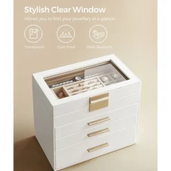 Shop SONGMICS Boîte à bijoux 4 niveaux