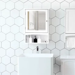 Store SONGMICS Boîte à bijoux 2 niveaux Blanc