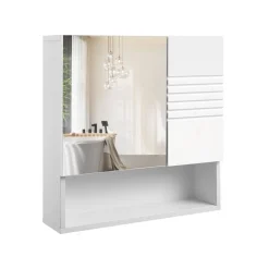 Fashion SONGMICS Boîte à bijoux 3 tiroirs blanc