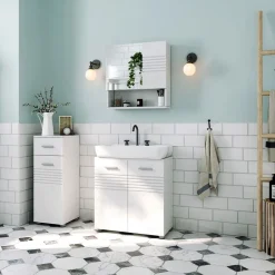 Fashion SONGMICS Boîte à bijoux 3 tiroirs blanc