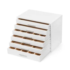 Best SONGMICS Boîte à bijoux 6 tiroirs Blanc