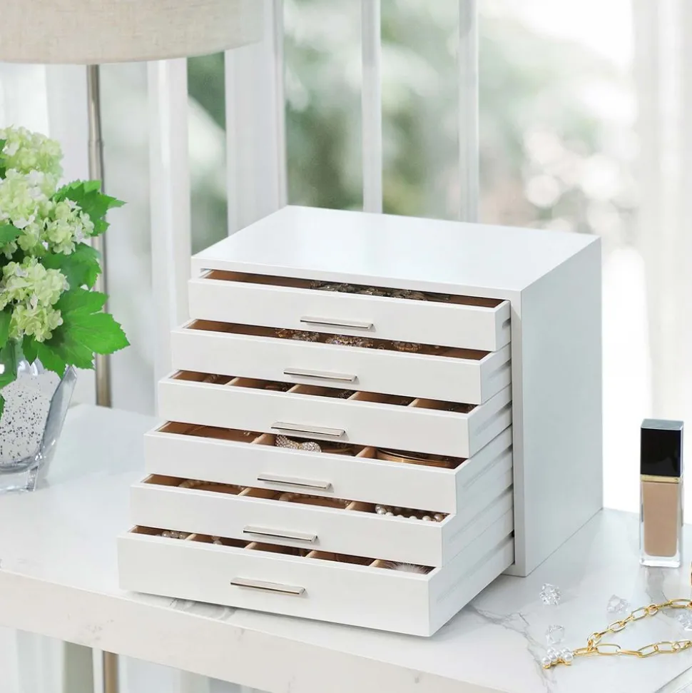 Best SONGMICS Boîte à bijoux 6 tiroirs Blanc