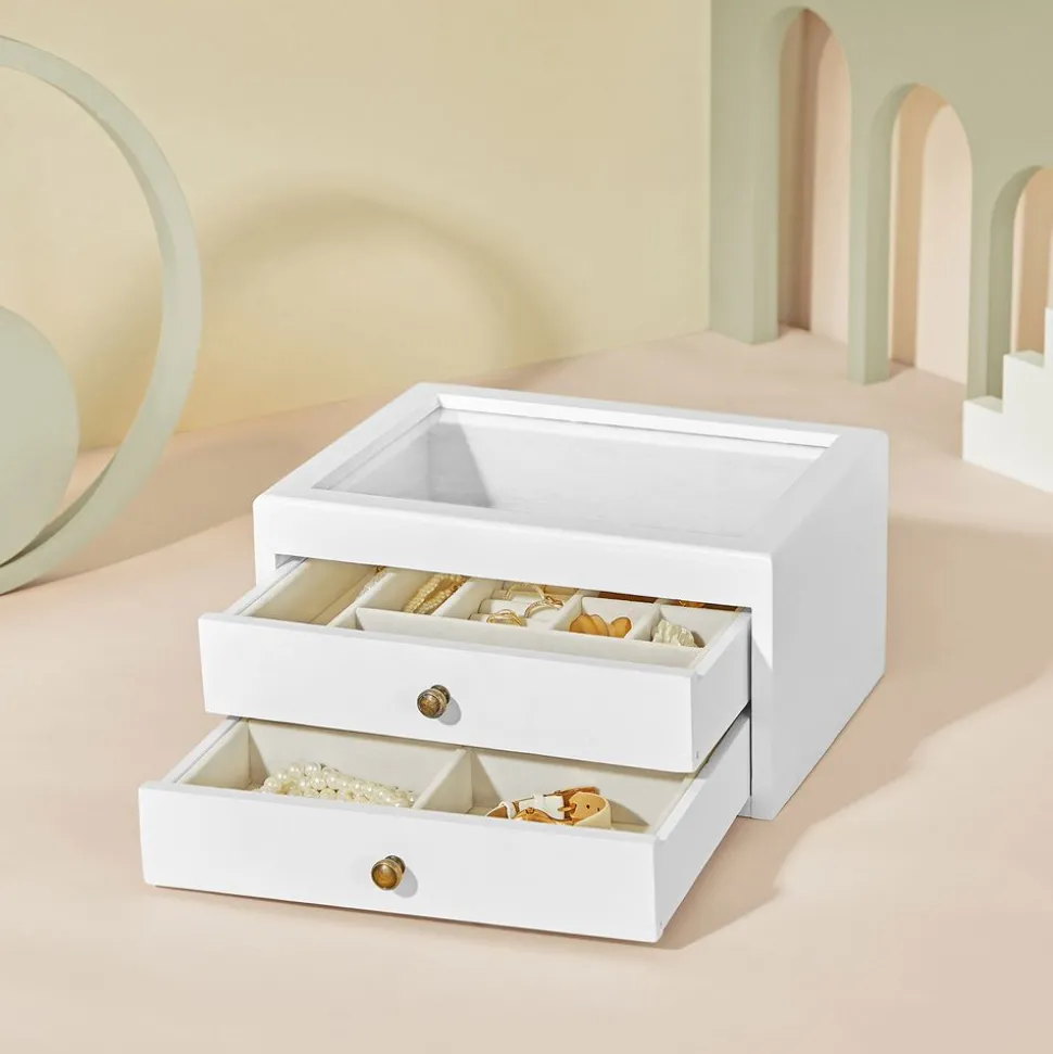 Store SONGMICS Boîte à bijoux blanc