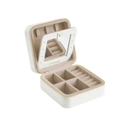 Cheap SONGMICS Boîte à bijoux de voyage blanc nuage