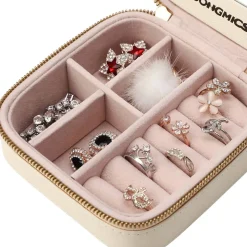 Cheap SONGMICS Boîte à bijoux de voyage blanc nuage