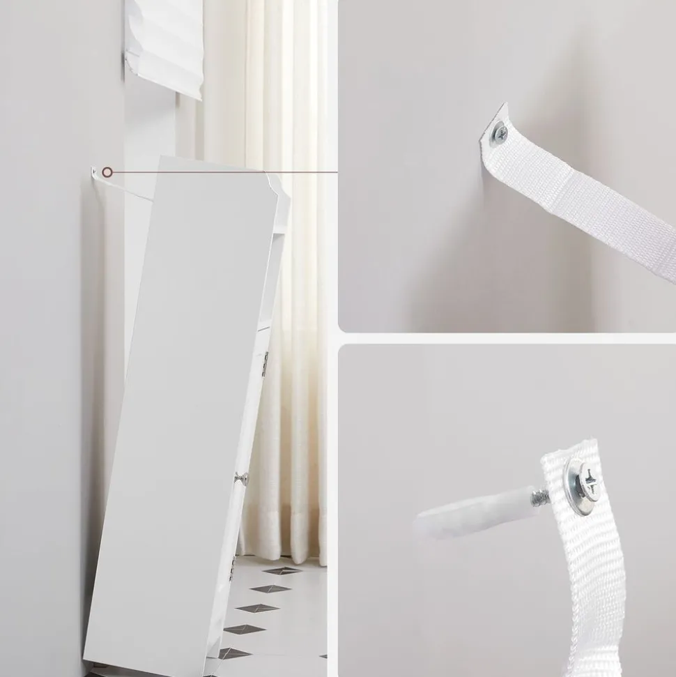 New SONGMICS Boîte à bijoux lisse bleu