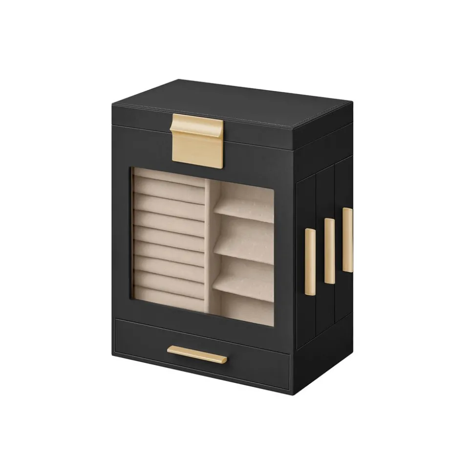 Cheap SONGMICS Boîte à bijoux moderne noir d'encre