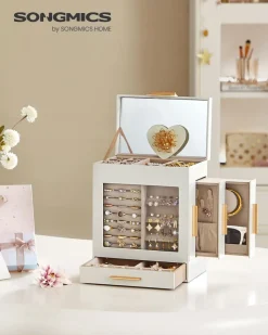 Cheap SONGMICS Boîte à bijoux moderne noir d'encre