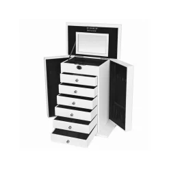 Fashion SONGMICS Boîte à bijoux XXL Blanc