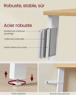 Hot SONGMICS Boîte à montres 10 cases noir gris