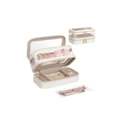 Fashion SONGMICS Boîte à montres 6 compartiments Couleur Noisette