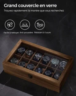 Flash Sale SONGMICS Boîte à montres beige cappuccino