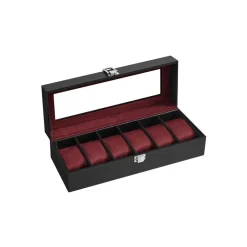 Shop SONGMICS Boîte à montres noir et gris verdâtre