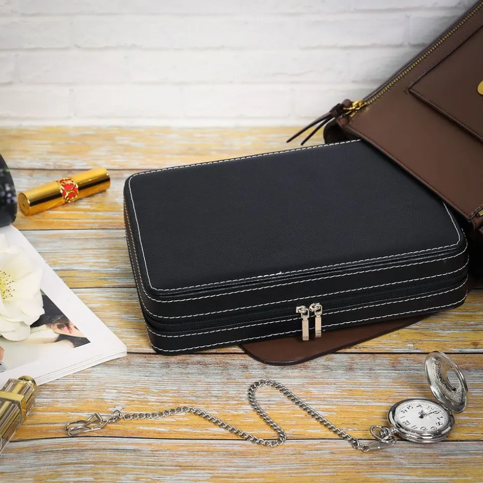 Shop SONGMICS Boîte à montres portable Noir