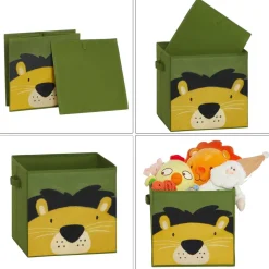 Store SONGMICS Boîte de Rangement pour Décorations de Noël Rouge Cerise