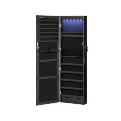 Store SONGMICS Boîtes à bijoux éventail blanc